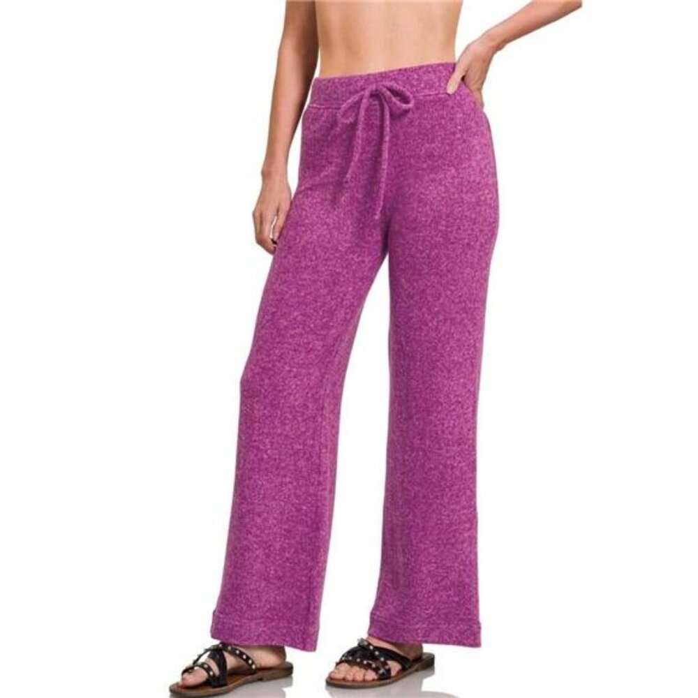Zenana Soft  Brushed Hacci Pants‎